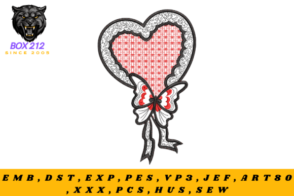 Heart-Shaped Embroidery Motifs