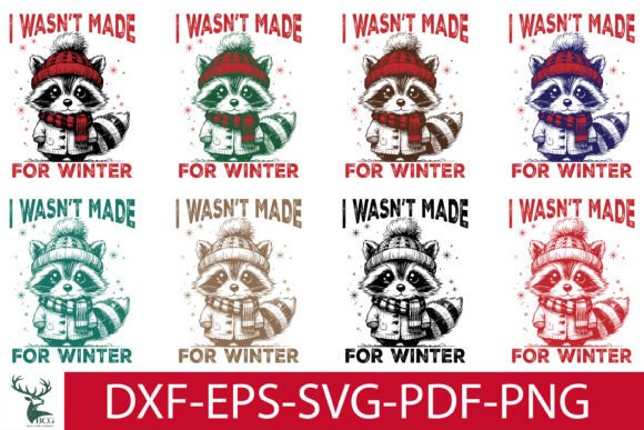 Winter Raccoon Embroidery Design